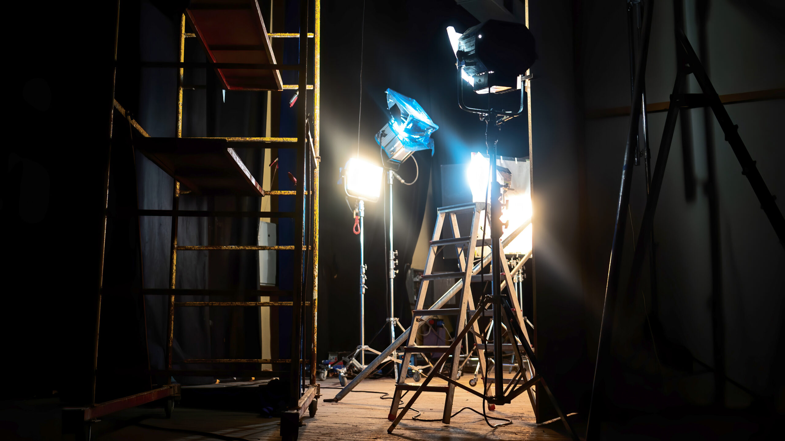 Behind the scene of a film/television studio. Featured image for "The Showrunner"